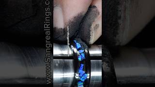 Making an ocean opal ring opaljewellry opal opalring sangrealrings jewelry [upl. by Rask829]