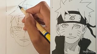 Cara menggambar Naruto manga  Naruto Shipuden [upl. by Gusella]