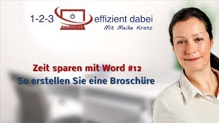 Zeit sparen mit Word 12 So erstellen Sie eine Broschüre [upl. by Latsyrk]