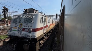 Lalaguda WAP7 With Hussain Sagar Express ​⁠movingstarrj19 [upl. by Jeralee]