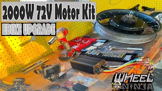 2000W 72V Ebike Motor Kit Unboxing and Install [upl. by Nadabus]