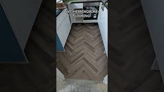 This is Lvt Herringbone Style flooring  Stick down system for kitchen Bespoke Flooring Solutions [upl. by Kire523]