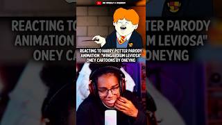 Reacting To Harry Potter Animated Parody “Wingardium Leviosa” shorts harrypotter reaction funny [upl. by Dowzall]