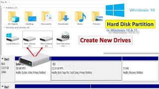 Hard Disk Partition in Windows 10 amp 11  How to create Disk Partition  Create New Drive in windows [upl. by Slack733]