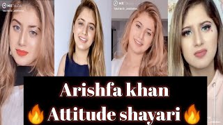 Arishfa khan latest new Shayari  latest new attitude shayari of Arishfa Khan [upl. by Roath]