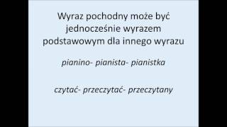 Słowotwórstwo część 1  Wyrazy podstawowe i pochodne [upl. by Gebler]