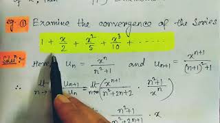 Lec21 DAlemberts Ratio Test of Convergence for Positive Term Series Sequence and SeriesAlgebra [upl. by Enylhsa]