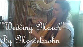 Wedding March Theme Mendelssohn on Harp  The Michigan Harpist [upl. by Krilov875]