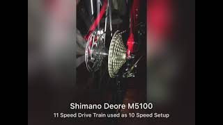 Shimano Deore RDM5100SGS an 11Speed used together with 10Speed Cassette CSM4100 and Shifter [upl. by Alleiram]