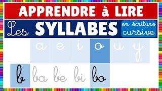 Apprendre à lire  les Syllabes en écriture cursive [upl. by Del]