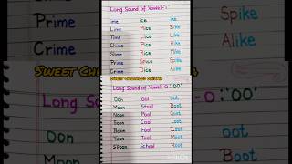 Long Sound Of Vowel  i amp o For Learners education vowel vowelsounds [upl. by Anaugahs914]