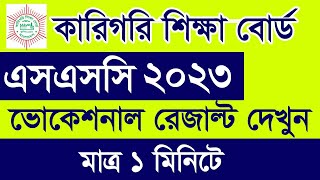 How to Check SSC Vocational Result 2023  ভোকেশনাল এসএসসি রেজাল্ট দেখুন  SSC Technical Result 2023 [upl. by Gitt163]