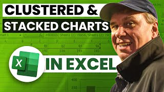 Excel  How To Create Stacked And Clustered Bar Chart Excel  Episode 1091 [upl. by Navis198]