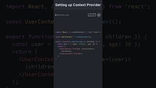 Setting up Context Providers in React coding programming frontend reactnative react [upl. by Fatima954]