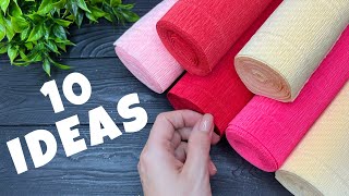 10 IDEAS 💥 Crepe Paper Decoration Ideas Crepe Paper Flowers [upl. by Kartis]