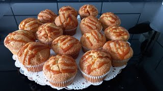 Recette de Muffins aux fruitsnappage caramelrecette facile et savoureuse🥧مادلين الفاكهة والكراميل [upl. by Abbi]