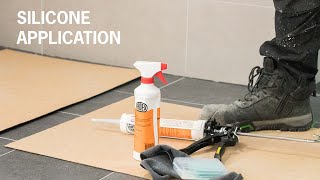 Bathroom Silicone Application [upl. by Halet]