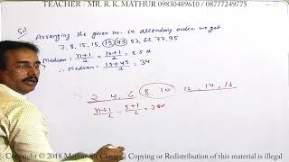 Calculation of Mean deviation  Statistics  Mathematics  Mathur Sir Classes [upl. by Nalak850]