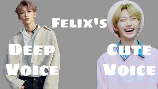 Felixs Deep Voice VS Cute Voice [upl. by Copeland735]