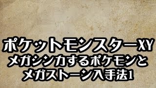 ポケモンXY メガシンカするポケモンとメガストーン入手法1 入手場所 攻略 裏技 ポケットモンスターXY [upl. by Laet]