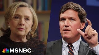 He is a useful idiot Hillary Clinton scorns Tucker Carlson over Putin interview [upl. by Bamberger32]