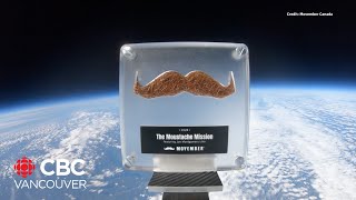 Jon Montgomery launches moustache into outer space for Movember [upl. by Drofdarb254]