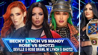 Becky Lynch vs Mandy Rose vs Shotzi  PostMatch Backstage Brawl  Smackdown WWE 2k24 [upl. by Godart]