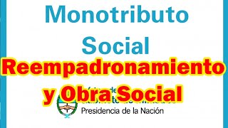 💥✨Reempadronamiento del Monotributo Social y Pago de obrasocial a partir del mes de octubre [upl. by Draw]