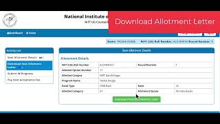 Seat allotment process for eCounselling for Admissions  2024 [upl. by Iroak]