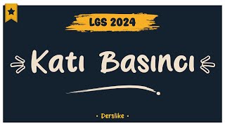 Konu Konu Sorular  8Sınıf Fen Bilimleri Soru Çözümü  Sıvılarda Basınç  LGS 2024 [upl. by Anam]