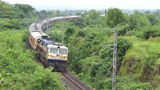 The Most Beautiful CURVE  Ratnagiri Curve  JANSHATABDI Express  MANDOVI Express  SPL Train  I R [upl. by Jahdol570]