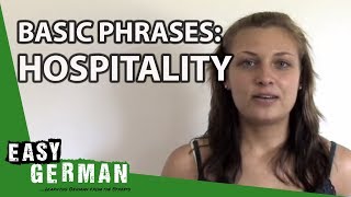 Easy German Basic Phrases  Hospitality [upl. by Ynnavoeg458]