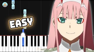 Darling in the Franxx ED 6  quotDarlingquot  EASY Piano Tutorial amp Sheet Music [upl. by Ztirf]