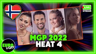 MGP 2022 HEAT 4 RESULTS REACTION  Norway Eurovision 2022 [upl. by Beckman750]