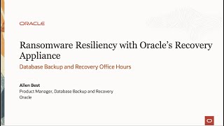 Ransomware Resiliency with Oracle’s Zero Data Loss Recovery Appliance [upl. by Lidaa]