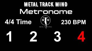 Metronome 44 Time 230 BPM visual numbers [upl. by Lisan]