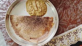 Ragi dosa and onion chutney recipe ragi dosai and vengaya chutney  ರಾಗಿ ದೋಸೆ healthy and tasty [upl. by Selway]