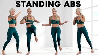 30 MIN STANDING ABS CARDIO TABATA For Ab Lines Small Waist amp Flat Belly Knee Friendly [upl. by Asaret]