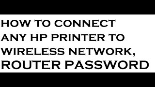 how to connect hp printer to wireless network password in windows 11 [upl. by Hnilym640]