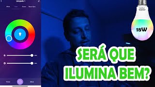 Lâmpada inteligente de led RGB 18w  Alexa  Será que ilumina bem [upl. by Akinyt768]