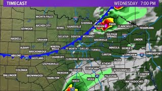 Live DFW Weather Radar Tornado Watch issued for parts of North Texas [upl. by Lukin33]