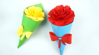 Rosen basteln mit papier  Blumen basteln  Geschenk zum Muttertag Valentinstag🌹  DIY Bastelideen [upl. by Bondie659]