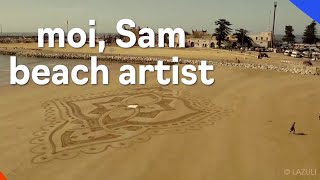 Samuel Dougados quotbeach artistquot réalise des œuvres venues d’ailleurs avec un simple râteau [upl. by Araccat931]