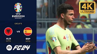 FC 24  ALBANIA VS SPAIN  GROUP STAGE  EUFA EURO 2024 4K [upl. by Ebneter357]