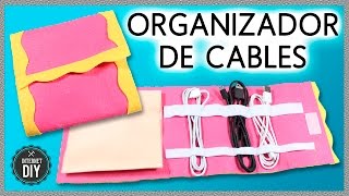 ORGANIZADOR de CABLES Casero ¡sin coser 🔌 Ideas fáciles en Internet DIY [upl. by Aneras]