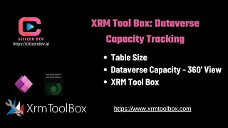 XRM Toolbox Dataverse Database Size amp Object Analyzer [upl. by Worlock]