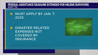 FEMA extends flooding assistance deadline for East Tennesseans through early 2025 [upl. by Anelrad]