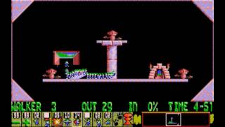 Lemmings PC  Level 26 Tricky I have a cunning plan [upl. by Yleak]