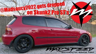 Madspeed 1993 Honda Civic Si Hatchback gets Skunk2 Pro ST suspension and camber kits Ep13 [upl. by Ytsanyd135]