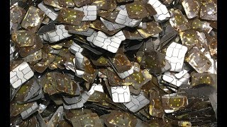 GOLD from cell phone SIM cards PART 2  Smelting [upl. by Adnawak]